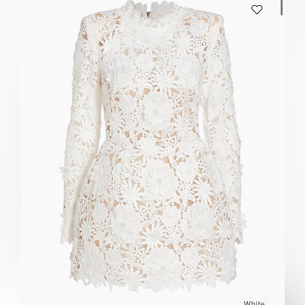 Bronx and Banco Floral Lace Long Sleeve Dress